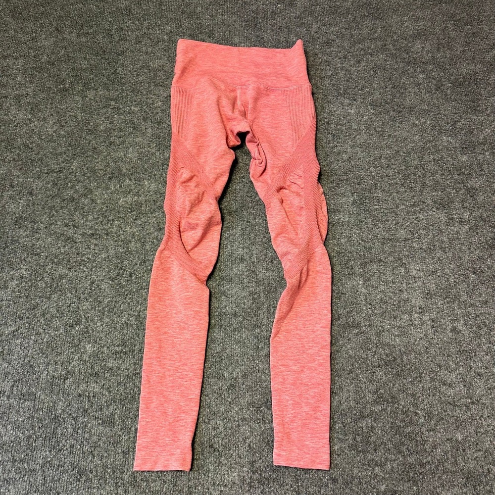Alphalete Leggings Womens Size XS Pink Heathered Seamless High Waist Athletic